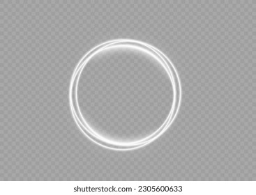 Light white Twirl. Curve white line light effect. Abstract luxury white light vector flare semicircle and spark light effect. Glowing white circle. PNG isolated set of round sparks or round lights