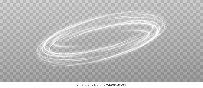 Light white Twirl. Curve white line light effect.Smooth holiday light line with lighting effects. Light cool whirlwind. curve effect	