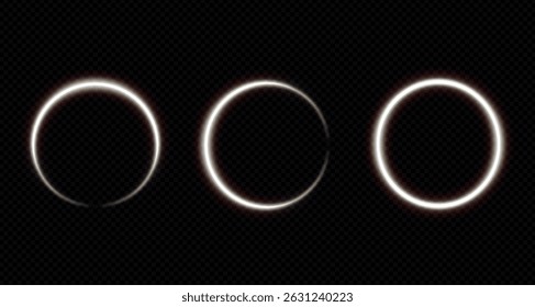 Light white twirl. A curved light effect of white lines. Luminous white circle. Light white pedestal, podium, platform or table . Vector PNG.