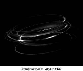 Light White Twirl.Tornado.Circular Line Movement.Podium