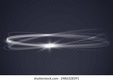 Light white wave shine effect,vector glow line sparkle shine. Silver wavy effects.	
