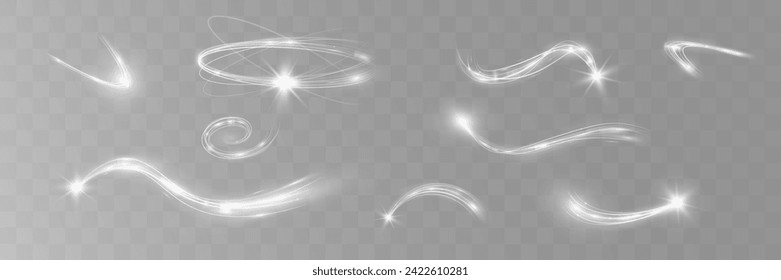Hellweiße Wellen- und Spotlight-Glanz-Effekt, glänzender Linienglanz. Silberweiße, wellige Effekte.	
