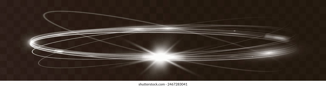 Light white wave and spotlight shine effect,glow line sparkle shine. Silver white wavy effects.