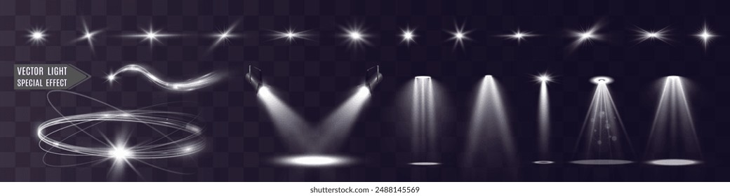 	
Light white wave and spotlight shine effect,glow line sparkle shine. Silver white wavy effects.