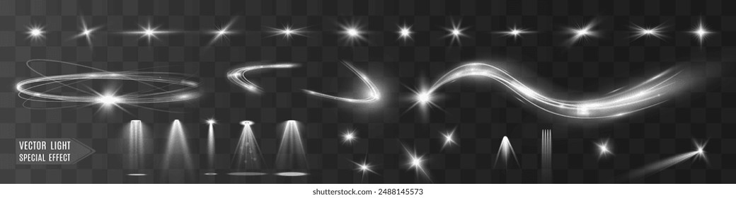 	
Light white wave and spotlight shine effect,glow line sparkle shine. Silver white wavy effects.