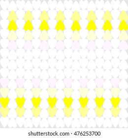 Light whitish pattern, background, texture, made of light pastel hearts repetition on light-gray background. Fresh and romantic ornament. Vector