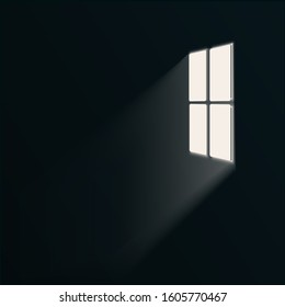 Light From A Window In A Dark Room