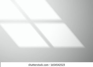 Light From A Window On A White Floor Or Surface. Vector Mockup For Design