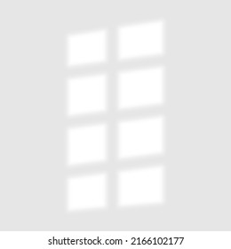 Light from a window on a white wall. Vector illustration