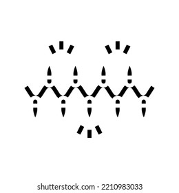 heller Winterglyph-Symbol-Vektorgrafik. helles Winterzeichen. einzelne Symbolillustration