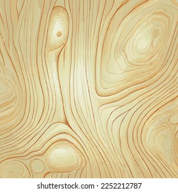 Light wood texture background with knots - Vector illustration