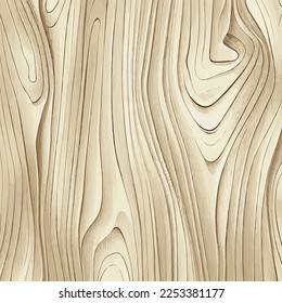 Light wood texture background with knots - Vector illustration