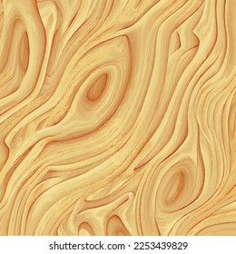 Fondo de textura de madera clara con nudos - Ilustración vectorial
