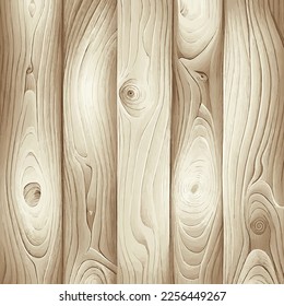 Textura de madera clara con nudos, fondo de tabla - Ilustración vectorial