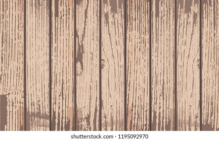 Light wooden vector planks background. Simple wood texture backdrop. Grunge retro vintage wooden old panels - vertical stripes
