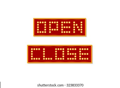 light word open and close
