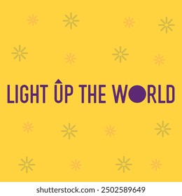 "LIGHT UP THE WORLD" perfect for stickers, merchandise and apparel designs. This Typography design offers high-quality, eye-catching typography, easy to use and scalable. Perfect for your design needs