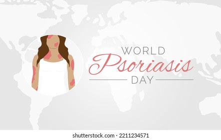 Banner zur Illustration des hellen Welt-Psoriasistag