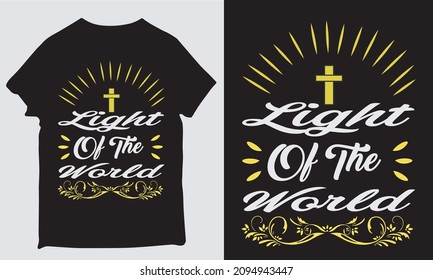 luz del diseño de camisetas del mundo