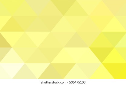 Light Yellow abstract textured polygonal background. Vector blurry triangle design. Pattern can be used for background.
