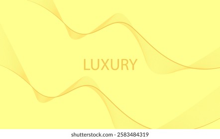 The light yellow background creates a bright and warm feeling. The text "LUXURY" is printed in light gold letters, making it stand out stylishly and emphasizing the concept of luxury.