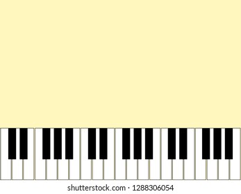 Light yellow background with elements of the piano