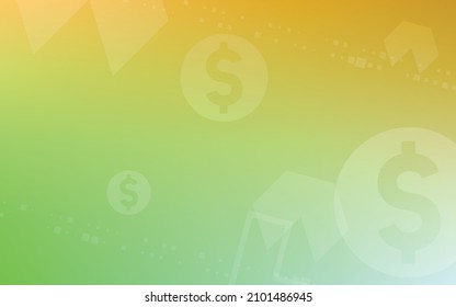 Light yellow background, random minimalist currency dollar symbol illustration vector for logo, card, banner, web and printing.