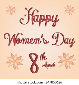 a light yellow background with text and flowers for women's day