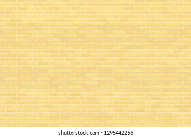 Light yellow brick wall abstract background. Texture of bricks. Vector illustration. Template design for web banners