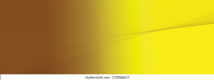 Hellgelber und brauner Farbverlauf, leerer Vektor-Hintergrund, Header-Banner-Vorlage, dünne, wellenförmige Linien, modernes Konzept