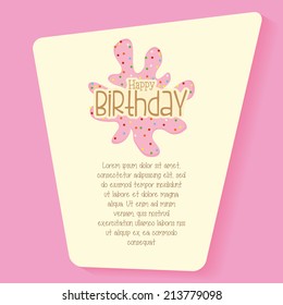 a light yellow card with some text and cream on a pink background