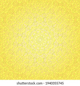 Light yellow color seamless pattern.Floral background.Floral tiles design.