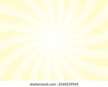 Light Yellow comic sunburst background. Abstract sunburst brochure design template.  Lemon chiffon yellow Sunshine background illustration. Sun rays cartoon illustration
