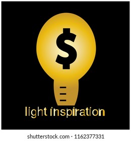light yellow with dollar inside is business inspiration vector illustration