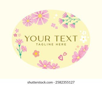 Light yellow floral text box