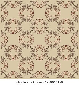 Light yellow floral vector seamless in the editable background with red, Luxurious, Wallpaper, Luxury geometric pattern in printing, fashion design, wedding, Elegant, and invitation.