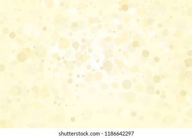 Light yellow, Golden bokeh background. Scalable vector illustration. Pattern with circles of different scale and transparency with overlap. Easy background for banners, web pages, ads, Wallpapers