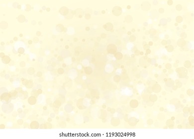 Light yellow, Golden bokeh background. Scalable vector illustration. Pattern with circles of different scale and transparency with overlap. Easy background for banners, web pages, ads, Wallpapers