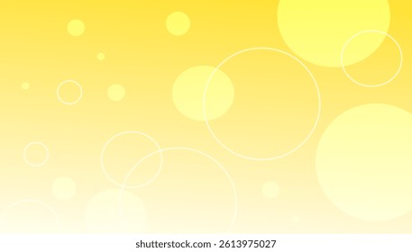 Light yellow gradient background with soft geometric bubble-style circle design, perfect for cheerful, clean, and modern visuals. EPS vector format.