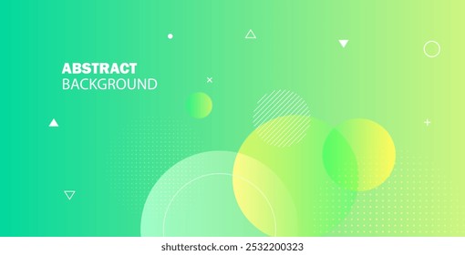 Light yellow and green abstract geometric background with gradient colors and circular shapes. Perfect for modern designs, posters, banners, wallpapers, and digital projects.