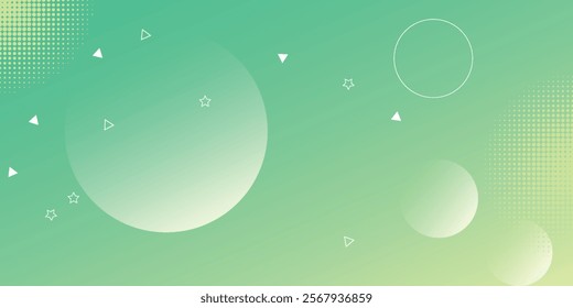 Light yellow and green abstract geometric background with gradient colors and circular shapes. Perfect for modern designs, posters, banners, wallpapers, and digital projects.