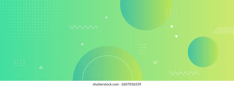 Light yellow and green abstract geometric background with gradient colors and circular shapes. Perfect for modern designs, posters, banners, wallpapers, and digital projects.