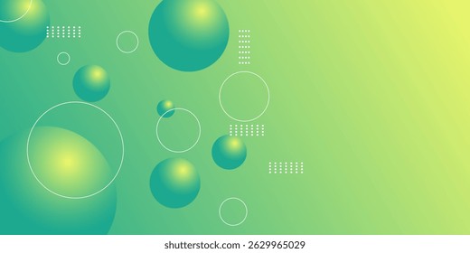Light yellow and green abstract geometric background with smooth gradient tones and circular elements, ideal for posters, banners, wallpapers.