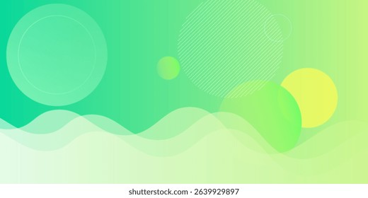 Light yellow and green abstract geometric background with gradient colors and circular shapes. Perfect for modern designs, posters, banners, wallpapers, and digital projects.