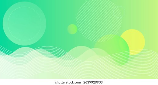 Light yellow and green abstract geometric background with gradient colors and circular shapes. Perfect for modern designs, posters, banners, wallpapers, and digital projects.