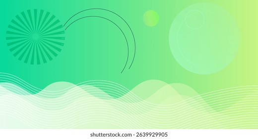 Light yellow and green abstract geometric background with gradient colors and circular shapes. Perfect for modern designs, posters, banners, wallpapers, and digital projects.
