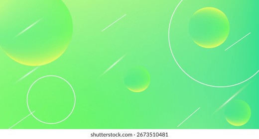 Fondo geométrico abstracto amarillo claro y verde con colores degradados y Formas circulares. Perfecto para diseños modernos, carteles, Anuncios, Fondos de pantalla y proyectos digitales. eps 10