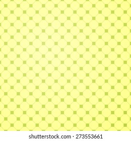 Light yellow and green colored flat geometric background with hexagons and squares. Vector illustration.