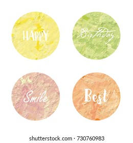 Light yellow green pink orange love pastel circle background in vintage summer