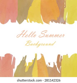 light yellow green pink red orange tone with retro vintage style and isolate ship anchor in summer card.